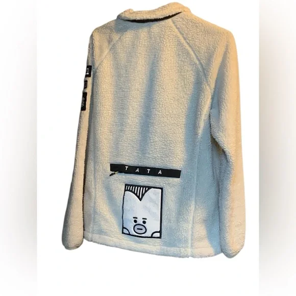 BT21 x Kolon Sport Fleece Jacket Koya RJ Shooky Mang Chimmy Tata Cooky - Picture 1 of 8